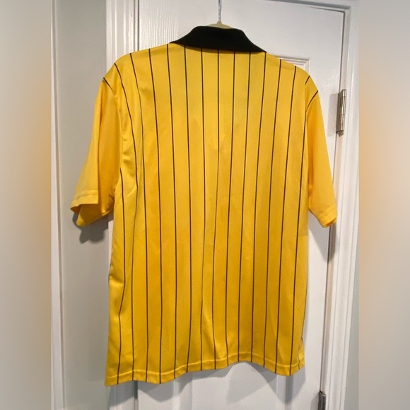 Score Size Adult Medium Yellow Black Stripe Short Sleeve Soccer Referee Jersey - Picture 10 of 11